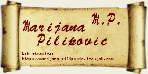 Marijana Pilipović vizit kartica